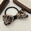 Pinza de Agarre de Lazo de Leopardo Estilo Coreano para Mujer Vintage Clip para Flequillo Cola de Caballo Alta Horquilla Fija para Cabello Parte Trasera Horquilla para Cabello Suelto Mechón de Cabello