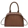 Bolso de mujer con patrón tejido de moda transfronterizo 2026, nuevo bolso de mano cruzado versátil de verano, bandolera individual creativa