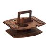 Estante de Vino de Madera para Playa al Aire Libre Mesa de Picnic Portátil Estante de Vino Removible Mesa de Frutas Estante para Copas de Vino de Múltiples Capas