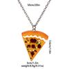 Collar con colgante de comida de simulación nueva europea y americana, hamburguesa, papas fritas, pizza, pequeño regalo, cadena de suéter, suministro Temu en stock