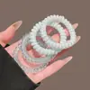 Cuerda para el Cabello de Color Dopamina para Mujeres Lazo para el Cabello Dulce de Cable de Teléfono Banda de Goma Simple para Atar el Cabello Cuerda para el Cabello de Alta Elasticidad Duradera