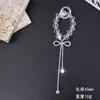 Coleção Original de Luxo Leve Brilhante Diamante Cristal Laço Cordão para Celular Pingente de Franja Chaveiro Charme para Bolsa