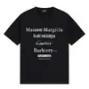 Camiseta de Verano Cruzada Bale25Ss Nuevo Estilo 260g Algodón Peinado Puro Hilo Doble Logo Impreso Lujo Accesible para Hombre y Mujer Manga Corta
