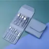 Set Completo de Herramientas para Manicura, Cortaúñas de Acero Inoxidable para Recortar las Uñas de los Pies, Pinzas de Manicura y Belleza de Colores, Set de 16 Piezas