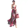 Vestido Sexy y Elegante con Espalda Descubierta y Estampado, de Tirantes Finos, en los Colores de la Foto, Hecho de Tejido de Punto, Corte Ajustado, Directo de la Fábrica Fuente