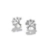 Aretes Árbol de la Vida de Plata Esterlina s925 Coreanos Elegantes Exquisitos Simples Aretes Pequeños para Mujer Celebridad de Internet Mori Aretes de Árbol
