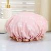 Gorro de Ducha de Doble Capa con Estampado de Mariposas, Hecho de Algodón Poliéster y Peva, para Mujeres, Adecuado para Uso en Casa, Anti-Aceite y Anti-Manchas, Protege el Cabello Durante el Baño