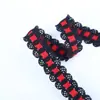 Borda de Renda Floral Pequena Fresca Colorida em Estoque, Renda Elástica Multicolorida, Decoração de Borda de Saia Gola para Cabelo de Boneca