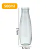 Botellas de Vidrio Transparentes para Yogur y Leche Fresca, Botellas Especiales para Bebidas de Pudín de Leche, Frascos Sellados, Botellas de Vino con Tapas, Resistentes a Altas Temperaturas