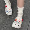 Accesorios Transfronterizos de Bricolaje para Zuecos de Mujer, Charms 3D de Gato Rojo y Azul para Zapatos, Lindas Decoraciones de Zapatos de Hello Kitty, Estilo Dulce y Fresco