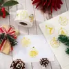 Adesivo Transparente de Natal Bola de Natal Dourada Etiqueta Adesiva Redonda Selo de Envelope Boneco de Neve de Inverno Floco de Neve Cartão de Cumprimentos