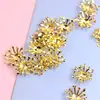 Accesorios para Joyería DIY Núcleo de Flor Metálico de 14 mm Estambres de Flor Material para Ensartar Flores Abanico Redondo Accesorios para Ropa y Muñecas Xiuhe