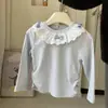 Camiseta de Manga Larga con Cuello de Muñeca para Niña, Moda Primavera y Otoño, Camiseta Básica de Primavera para Bebé, Atuendo Elegante de Primavera para Bebé Niña