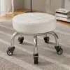 Taburete Bajo con Ruedas para Belleza Impecable, Taburete Pequeño con Ruedas Universales para Niños, Uso en Casa para Niños Pequeños, Taburete Redondo Simple de Moda Silencioso con Ruedas