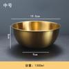 Bol de acero inoxidable estilo coreano para ensalada de frutas con báscula, bol para snacks, lavabo para verduras, bol para huevos para el hogar, bol dorado para ramen