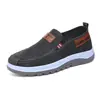 Novos Sapatos de Lona Masculinos de Outono Sola Macia Confortável Sapatos Casuais Sapatos de Lona Old Beijing Salto Baixo Masculino Sapatos de Trabalho Antiderrapantes
