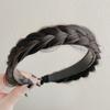 Celebridade da Internet Aro de Cabelo Trançado Presilha de Cabelo Trançada Feminina Adereço de Cabeça de Peruca Faixa de Cabeça Trançada Espinha de Peixe Trança Artefato Integrado para o Topo Craniano Alto