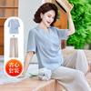 Blusas de Verano para Madres de Mediana Edad Camisas de Chifón de Manga Corta 2025 Camisas de Nueva Moda Camisas de Verano para Mujeres de Mediana Edad y Mayores