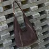 Bolsa Feminina Nova Estilo Outono e Inverno em Couro Nobuck Bolsa de Mão Versátil Tendência Retrô para Roupa de Trabalho Bolsa Tote de Ombro Grande Capacidade