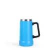 Taza con asa de acero inoxidable 304 transfronteriza de 24 oz, taza de cerveza brasileña de gran capacidad, taza de doble capa, termo para auto