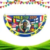 Bandera Abanico Mundial 2026 Transfronterizo EE.UU.-Canadá-México Bandera Decorativa para Aficionados al Fútbol EE.UU.-Canadá-México Bandera Semicírculo EE.UU.