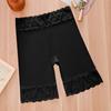 Shorts de Segurança de Cintura Alta com Renda, Versátil, Sem Costura, Antirrolamento, Antiexposição, Antiatrito, Levanta Bumbum, Roupa Íntima Feminina Plus Size