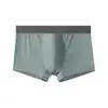 Roupa Íntima Masculina Cueca Boxer Respirável de Seda Gelada Masculina Shorts Esportivos Masculinos Finos Antibacterianos de Verão