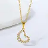 Explosiones Transfronterizas Collar con Forma de Corazón de Acero de Titanio para Mujer Simple Lujo Ligero Sentido de Alta Gama Joyería de Color Neutro de Nicho Otoño e Invierno