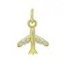 Accesorios para Joyería Microembebidos DIY Colgante Pequeño Accesorios de Circonita Accesorios de Joyería de Cobre Brazalete Recubierto de Oro Real de 18K Colgante