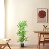 Decoração de Interior com Bambu Artificial, Tela Divisória Falsa de Bambu, Divisor de Ambiente, Paisagismo, Decoração Externa, Plantas de Bambu em Vasos, Folhagem Densa