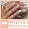 Unhas Postiças Estilo Francês com Pedrarias de Comércio Exterior Estrela e Lua Y2K Doce Cool Longas Afuniladas Art de Unha Que Realça a Pele, Lote Misto de 24 Peças de Unhas Postiças