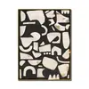 Fondo Negro con Pintura Colgante Abstracta Pintada a Mano en Blanco Crudo para Vestíbulo y Pasillo, Galería de Arte Qiao Jia