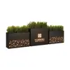 Departamento de ventas inmobiliarias estanque de flores de hierro forjado parterre decoración exterior combinación de canaleta para flores hotel restaurante maceta exterior caja para plantar árboles