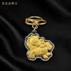 Pingente de Pônei Dourado Ano do Cavalo 2026 Ouro Puro 999 Riqueza Instantânea Chaveiro Bolsa Pingente de Celular Item Promocional