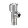 Válvula de triángulo de acero inoxidable 304 cocina baño agua fría y caliente llave de paso válvula de triángulo hogar 4 puntos fabricantes mayoreo