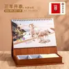 Calendario de Escritorio de Madera 2027 Planificador Diario de Escritorio Personalizado Adorno Memo Cuaderno Creativo para Escritorio de Oficina Personalizado