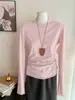 Top casual de manga larga con protección solar para mujer para primavera, verano y otoño, ligero y ligeramente transparente, adecuado como camisa para aire acondicionado o capa exterior, camiseta básica simple y elegante