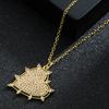 Tendencia Transfronteriza Europea y Americana Colgante de Demonio con Forma de Corazón Chapado en Cobre Oro de 18 Quilates Microincrustado con Circonia Collar Exquisito Distintivo para Mujeres