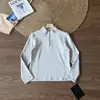 Camada base externa simples para uso diário ao ar livre, feminina, com zíper parcial, cor sólida, gola alta, corte justo 13331