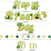Calle. Decoraciones para Fiesta del Día de San Patricio Banderines de Trébol Adornos Colgantes Espirales Adornos de Panal Decoraciones para Festival Irlandés