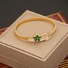 [Ice Meng] pulsera de acero inoxidable con flor de circonita, joyería de moda pequeña y fresca, nueva joyería transfronteriza B590