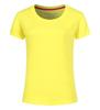 L-S17531 Camiseta Peinada para Mujer 2023 Nueva Base Manga Corta Cintura Top Casual Versátil Color Sólido Ajustada Camiseta