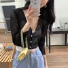 Cárdigan de Seda de Hielo con Protección Solar para Mujer, Chal Delgado para Verano, Combinado con un Vestido de Tirantes, Cubierta Exterior, Capa Pequeña de Estilo Francés