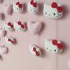 Cortina Fofa Vermelha Gato Kt Pó Amor Amor Divisória Desenho Animado Cortina Pendurada Entrada Quarto Porta Sem Furo Decoração