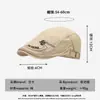 Gorra de Algodón Estilo Coreano para Hombre Primavera y Verano Boina con Bordado de Letras y Logo de Acero para Mujer Boina Retro de Pintor para Jóvenes Literarios