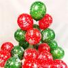 Decoración Navideña Transfronteriza Globo de Navidad 10 pulgadas Globo de Látex Verde Oscuro Rojo Árbol de Navidad Globo Festivo Empuje de Piso Regalo