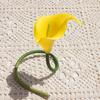 Lirio de cala mini pequeño de pegamento suave individual Flor artificial Flor falsa Decoración para el hogar Fotografía de boda Flor de decoración suave