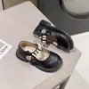 Zapatos de princesa 2025 nuevo estilo para niñas, zapatos de cuero suaves y antideslizantes, zapatos de vestir de estilo británico, modernos y chic para niñas pequeñas, zapatos de actuación