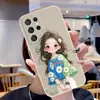 Adecuado para funda de teléfono Samsung S26 Ultra, funda protectora A57, S24 diseño floral, funda suave de TPU, S25 PLUS, para niñas