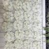 Comercio exterior banda de flor de estrella blanca fila de flores de rosa hortensia bola de flores camino de mesa de boda hotel camino de flores flor artificial al por mayor